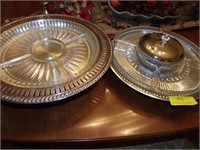 Silverplate Lazy Susan & Stainless Lazy Susan