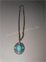 Turquoise necklace 20"L