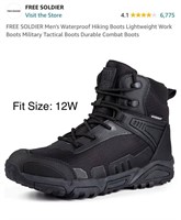 FREE SOLDIER Men's Waterproof Hiking Boots