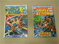 2 MARVEL TRIPLE ACTION #1, 11 BRONZE AGE