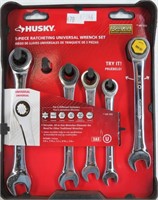 NEW "HUSKY" 5-Pc Ratcheting Universal Wrench Set
