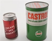 Canne d'huile à moteur Castrol, pleine, en