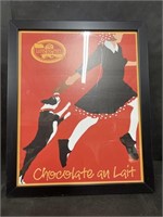 FRAMED CHOCOLATE AU LAIT POSTER - 18 X 22