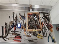 Wooden crate full of Hand tools.