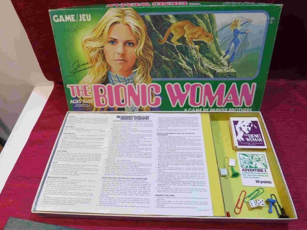 1975 The Bionic Woman TV Show Board Game RETRO