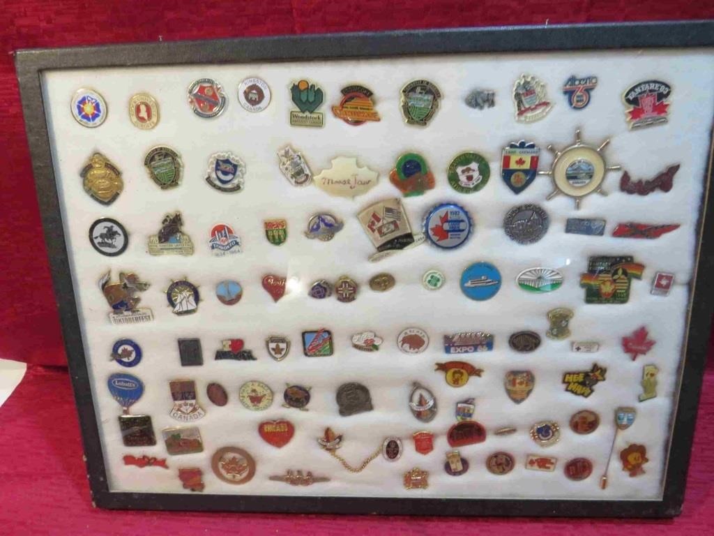 Large Collector Pin Set New-Old Worldwide w Case