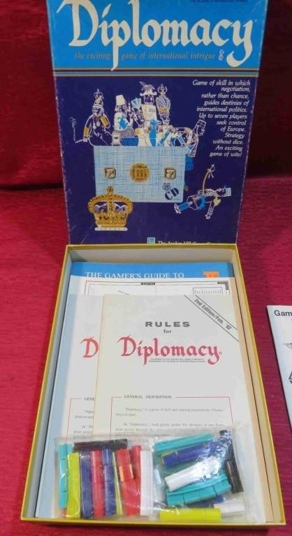 1976 Diplomacy Avalon Bookcase Board Game