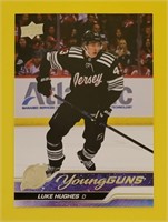 Luke Hughes 2023-24 UD Young Guns Rookie Card