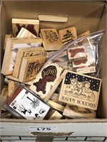 BOX W/RUBBER STAMP COLLECTION