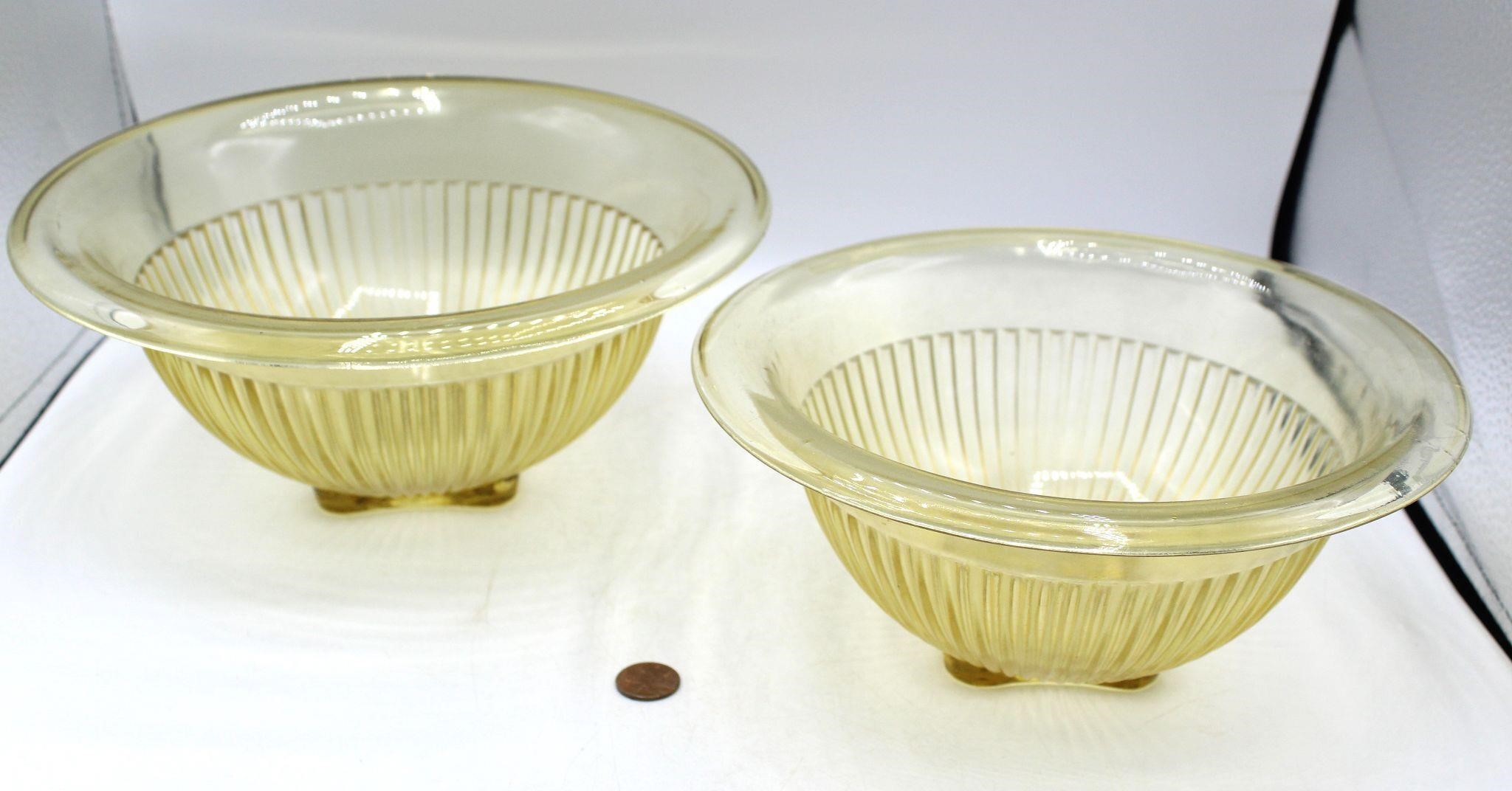 Federal Yellow Depression Glass Blows