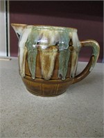 Vintage pottery  Drip Glazed Water/milk pitcher