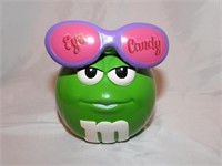 M&M Ceramic Green Eye Candy Jar