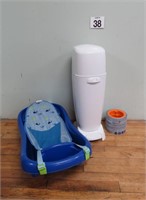 Diaper Genie w/ Refill Bags & Baby Tub