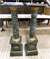 Classical Styled Marble Pedestals.