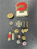 Vintage Military Pins and Patch