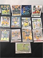 (13) Assorted Aaron Rodgers Football Cards