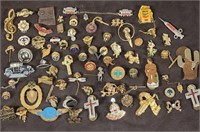 Large Assortment of Pins / Tie Tacs & More