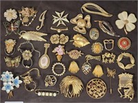 Large Collection of Brooches & More