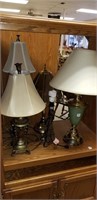 group of modern lamps
