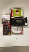 Lot of Christmas lights and cards