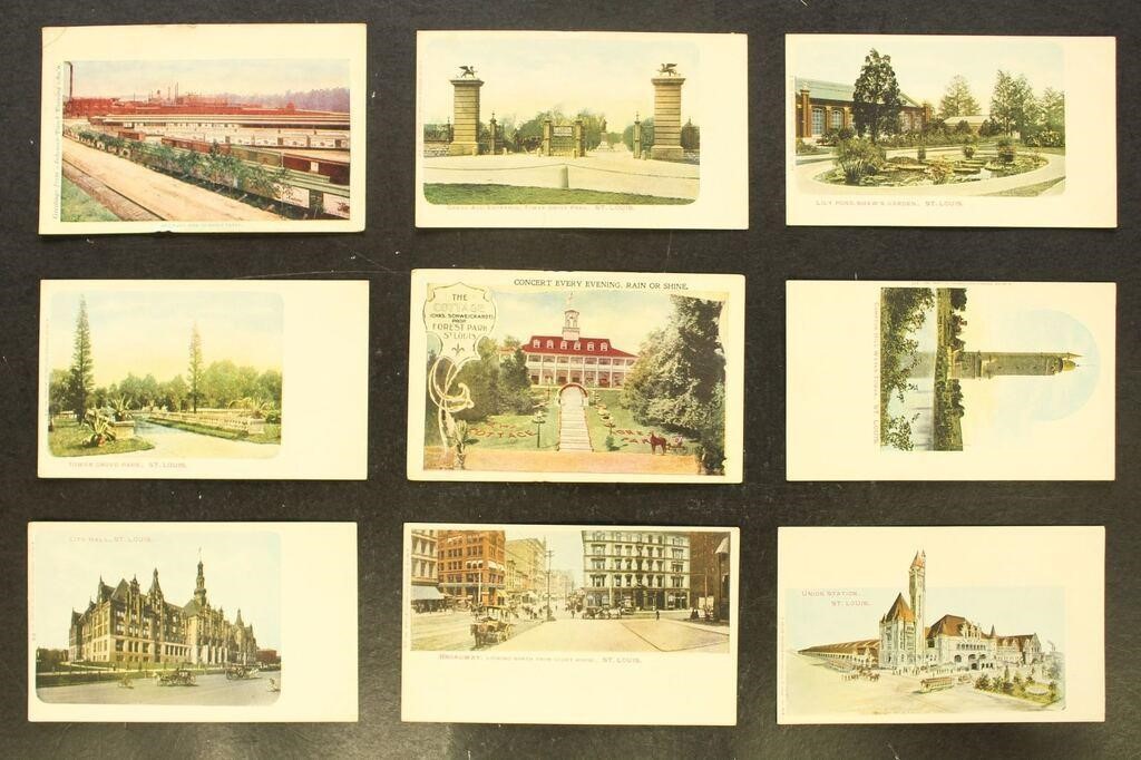 US Postcards early 1900s St Louis group, includes