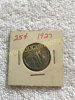 1927 silver liberty quarter