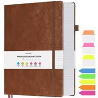 Brown OffiGift Hardcover Lined Notebook AZ15