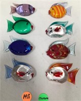 350 - LOT OF MURANO GLASS TROPICAL FISH (A98)