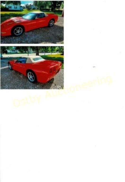 2002 Torch Red Corvette Convertible