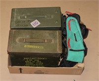 Lot of 2 Ammo Boxes and Misc Holsters