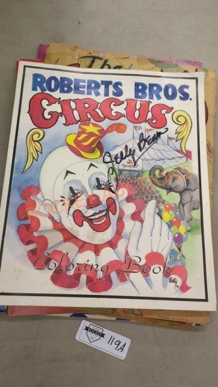 Circus poster / Coloring Book lot