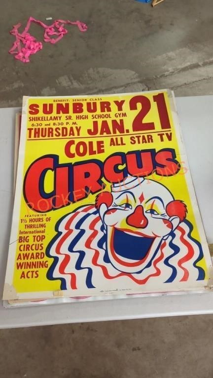 Lot of Circus posters some local