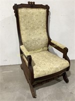 Antique Wood Platform Rocking Chair