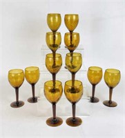 Amber Wine Glasses