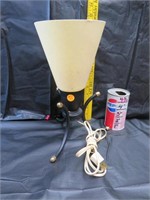 Mid-Century Accent Lamp with Fiber Glass Shade