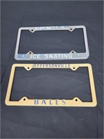 Lot of 2 License Plate Covers "Happiness is Ice