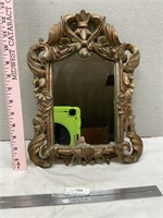 Small Wall Hung Ornate Plaster Cast Mirror