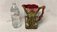 French Art Nouveau Frie Onnaing Majolica Pitcher