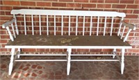 5' Wooden Painted Wooden Bench (17" tall to seat)