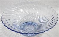 Imperial Glass Newbound Blue Swirl 10" Bowl