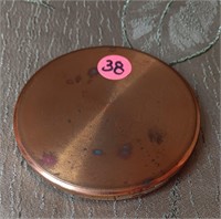 Vintage Copper And Brass Compact Mirror