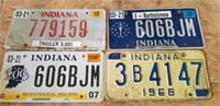 License Plates, Indiana, 1968