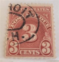 1930 - 1933 3 Cent Postage Due Stamp
