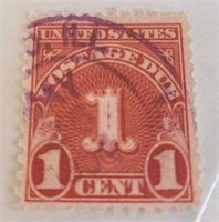 1930 - 1933 1 Cent Postage Due Stamp