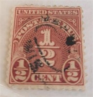 1930 - 1933 1/2 Cent Postage Due Stamp
