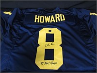 CHRIS HOWARD SIGNED JERSEY MICHIGAN COA