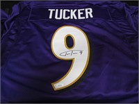 RAVENS JUSTIN TUCKER SIGNED JERSEY JSA COA