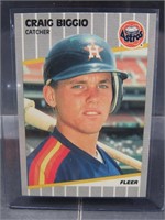 1989 Fleer Craig Biggio Rookie Card #353