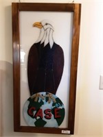Case Eagle Stained Glass Wall Hanging