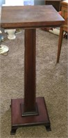 Solid Cherry Pedestal Plant Stand